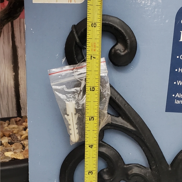 8.5" Cast Iron Wall Plant Bracket Holder MISCO scroll Pot Hook Hanger outdoor - Picture 4 of 5